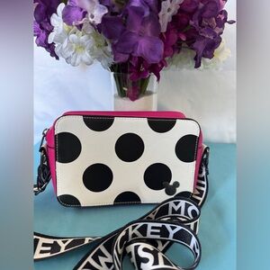Disney Mickey Black and White Polka Dot Crossbody Bag